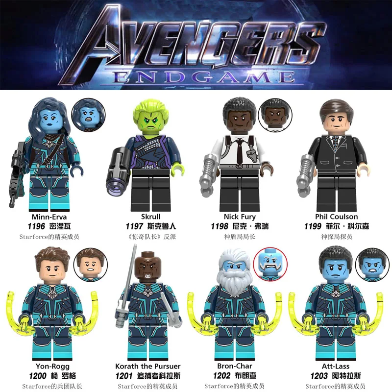 

100pcs Legoling Avengers 4 Captain Marvel Endgame Thanos War Machine America Hulk Figures Spiderman Iron Man Building Block Toy
