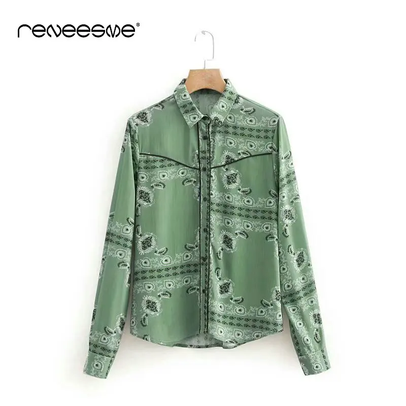 

new streetwear women blouse spring summer long sleeve turn down collar button ladies blouses tops and shirts print female blusas