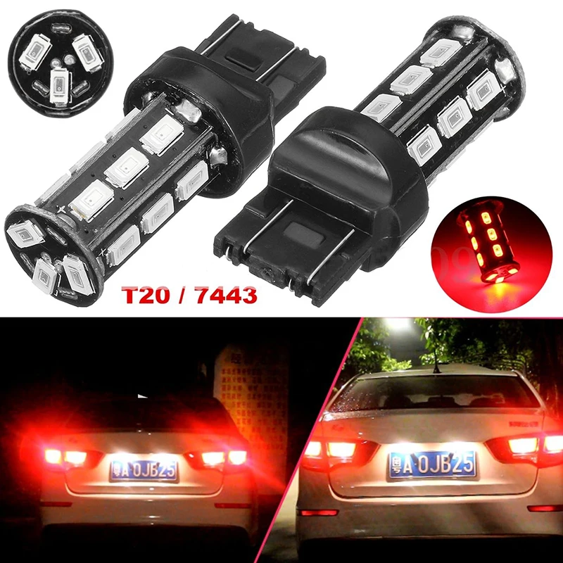 2 предмета в комплекте 12 V автомобиль T20 7443 18 светодиодный 5630 SMD стоп задние фонари красный свет лампы