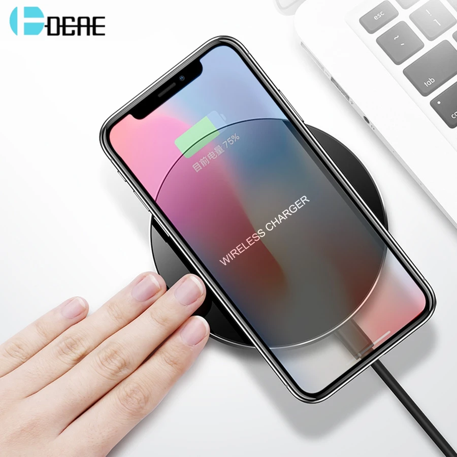 

DCAE Wireless Charger For Samsung galaxy S8 S9 Plus Note 9 Wireless Charging Dock For iPhone XS Max X 8 XR Qi Mobile Charge Pad