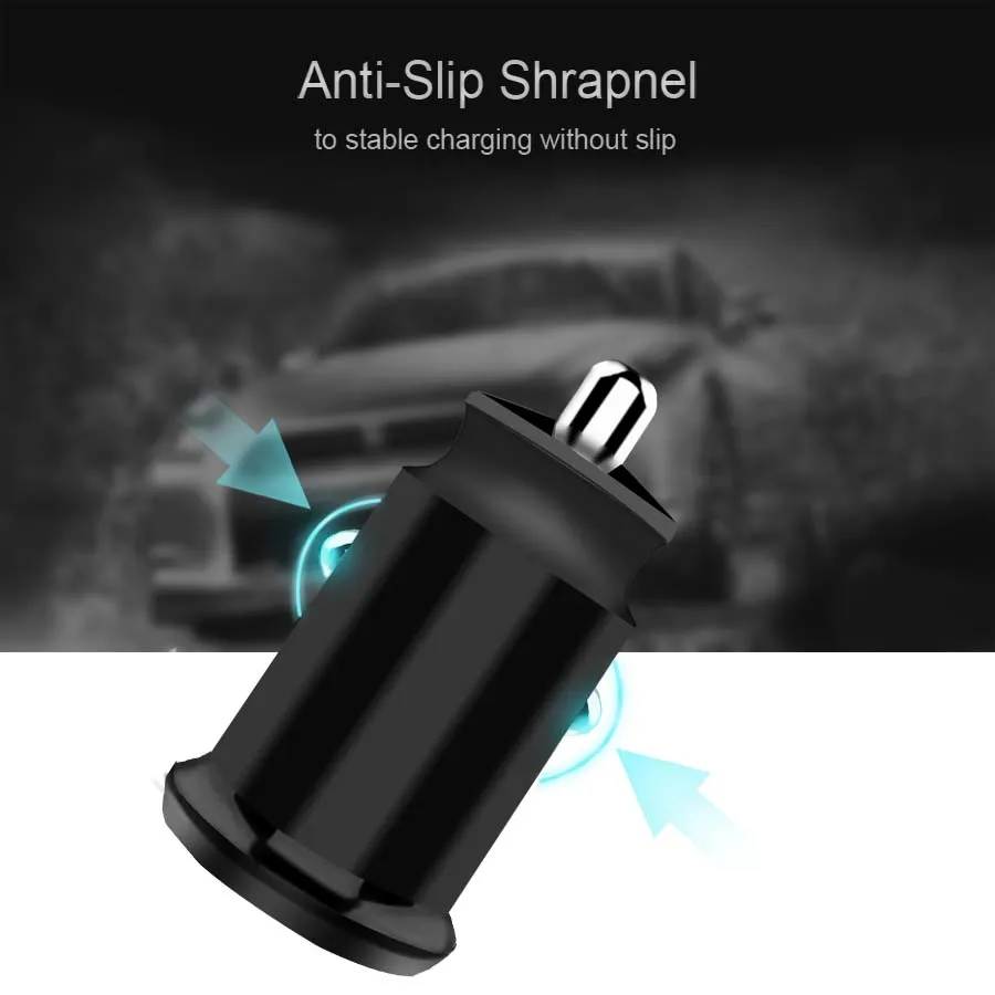 Fast Charge USB Car Charger for iPhone Samsung Xiaomi Tablet Charger 5V3.1A Dual Mini Mobile Phone Charger Adapter in Car