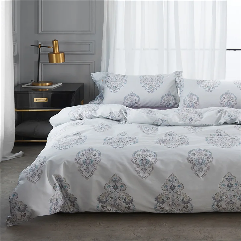 Illucity 600tc Egyptian Cotton Sateen Paisley Patterned Bedding