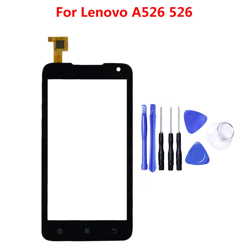 Для Lenovo A526 526 4 5 &quotсенсорный экран панель дигитайзер Переднее стекло объектив
