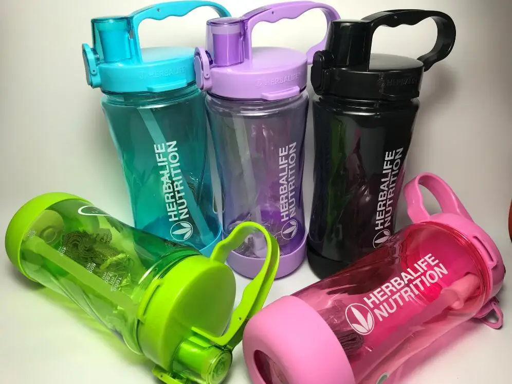 

5 Colors Herbalife 1000ml BPA-Free Sport Water Bottles W/Bottom Protective Silicone Sleeves Anti-slip