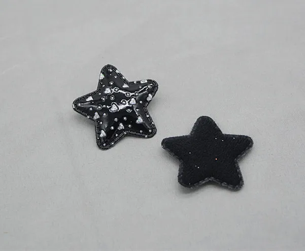 

Sew on 5cm 30pcs/lot powder shiny star Padded Patches Appliques For Clothes Sewing Supplies Decoration free shipping