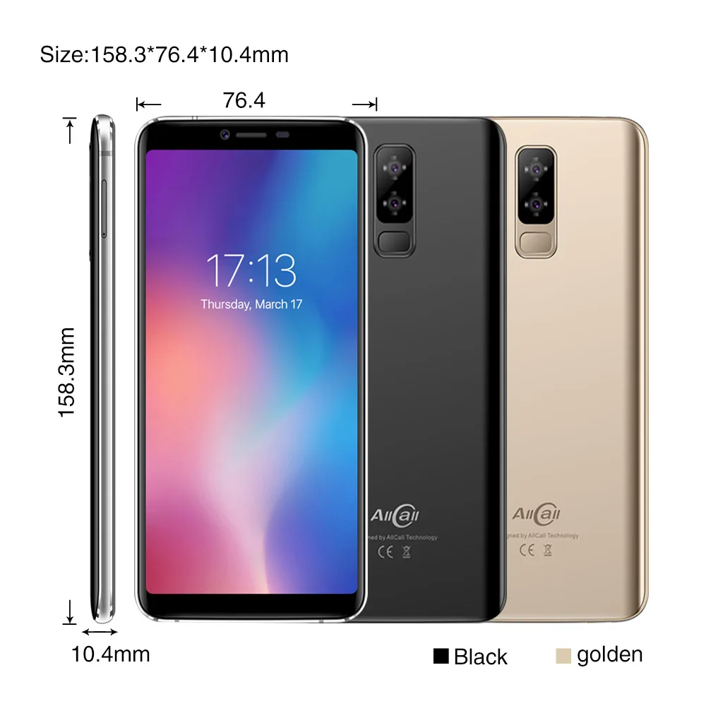  Allcall S5500 5500mAh 3G Smartphone 18:9 5.99 Inch Android 8.1 MTK6580M Quad Core 2GB RAM 16GB ROM 