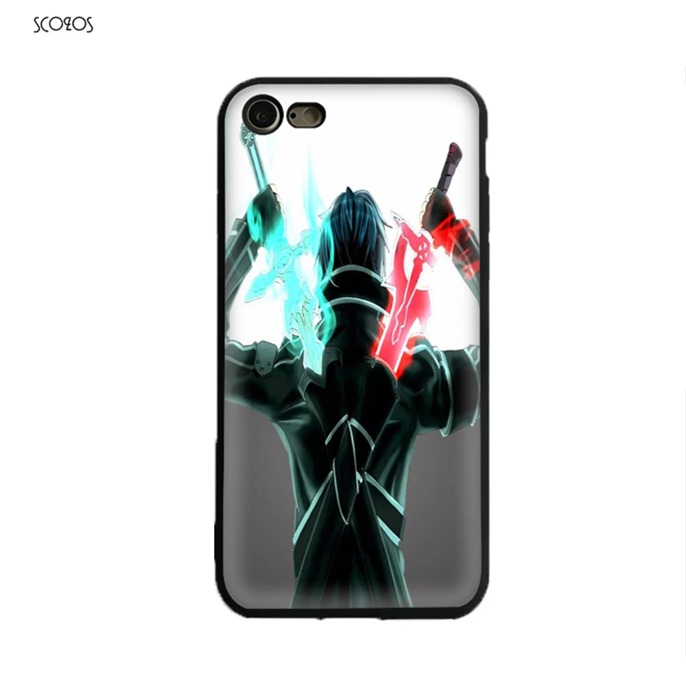 SCOZOS Sword Art Online SAO Kirito phone case soft Cover For Iphone X 5 5S Se 6 6S 7 8 Plus #ta822 |