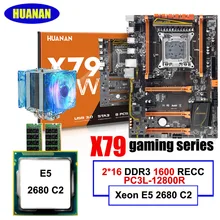 Nieuwe collectie brand new HUANAN ZHI deluxe X79 LGA2011 moederbord Intel Xeon E5 2680 C2 2.7GHz RAM 32G (2*16G) DDR3 1600MHz REG ECC(China)