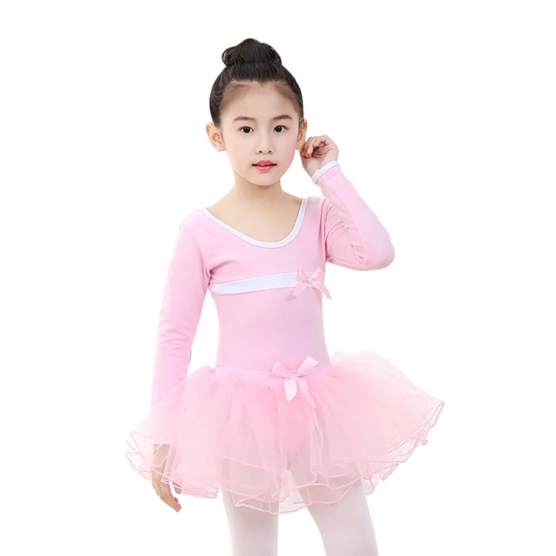 Одежда для танцев; гимнастический костюм; платье с длинными рукавами для девочек; хлопковая одежда для национального танца; детская одежда
