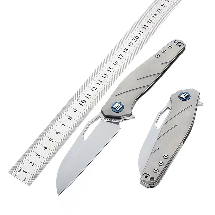 

LOVOCOO original design S35VN blade folding knife ball bearing tumbling pocket knife field tactical titanium knife free shipping