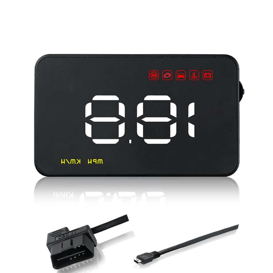 Vjoycar C60 Универсальная автомобильная HUD GPS Скорость ometer Head Up Дисплей лобовое стекло