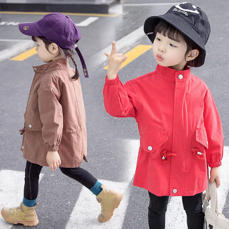 

Dollplus 2019 New Girls Trench Coat Autumn Trench Coat Jacket Kids Clothing Children Windbreaker Spring Jackets for Girls