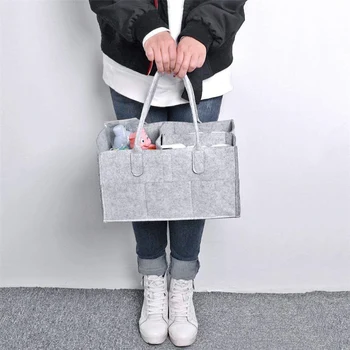 

Environmentally friendly materials safe non-toxic portable baby diaper felt storage bag organizer caddy basket new