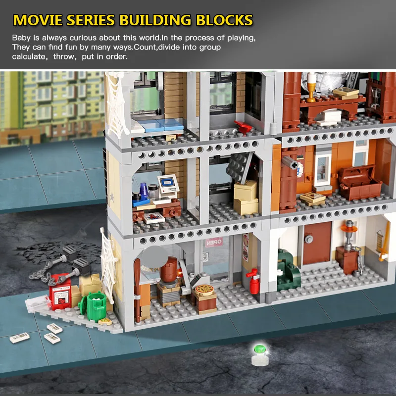 Pаспродажа DHL 07107 супер игрушки в виде героев серии 76108 Sanctum Sanctorum набор для решающего сражения строительные блоки кирпичи сборочные игрушки для детей По...