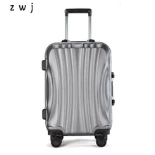 PC бизнес путешествия чемодан на колёсиках алюминиевый каркас сплав Спиннер колеса самолет чемодан носить на колесиках 2" 24" дюймов