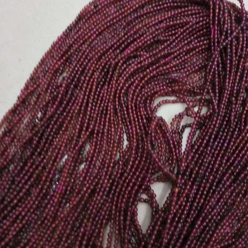Бусины Из Натурального граната 2 мм|loose beads|garnet beadsbeads red |