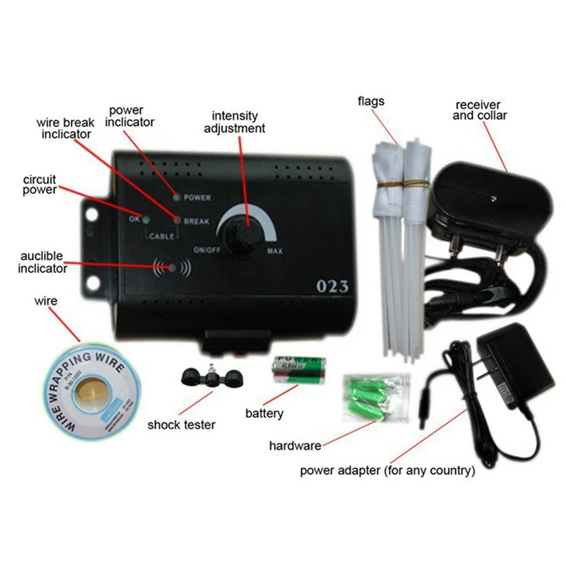 Электрический забор для собак, Водонепроницаемый Электронный тренировочный ошейник для собак, набор, безопасное зарытое электрическое ограждение для собак, система удержания