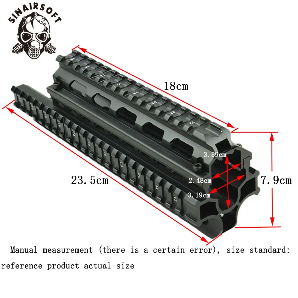 Sinairsoft AKs Saiga 7,62x39 Tactical Quad Rail с 8 шт рельсовыми крышками