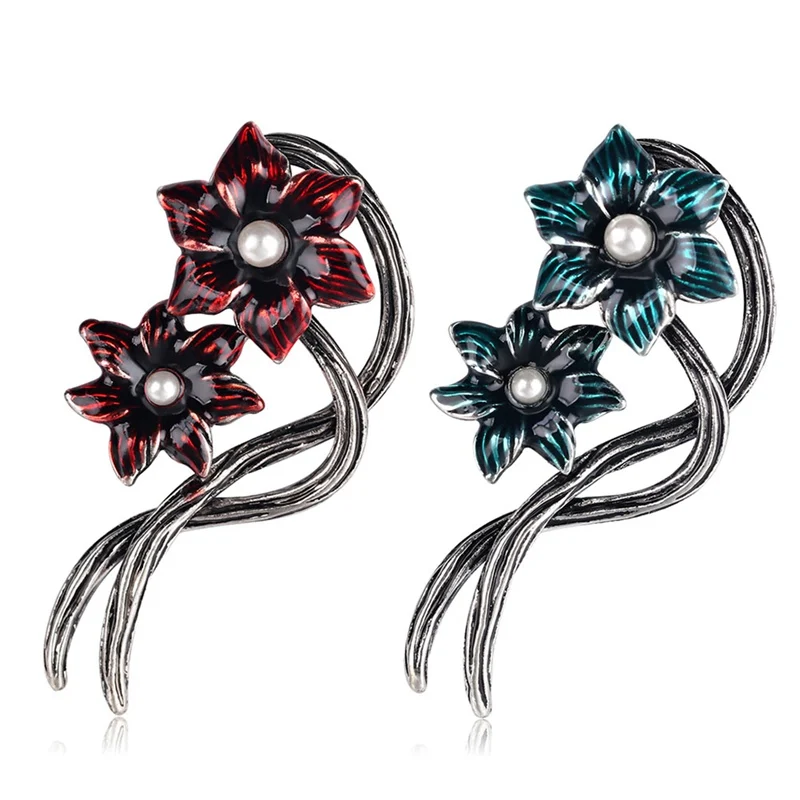 

2019 New Alloy Dripping Oil Flower Cute Brooch Pin for Girl Women Fashion Jewelry Corsage Accessories