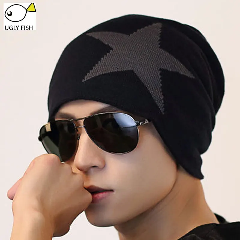UGLY FISH winter beanie cap winter skullies beanies for men women cap