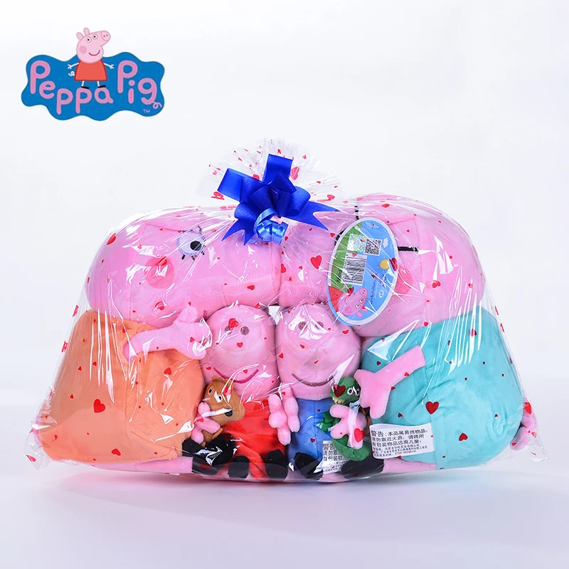 Original 4PCS 19 30CM pink Peppa Pig Plush pig Toys high quality hot