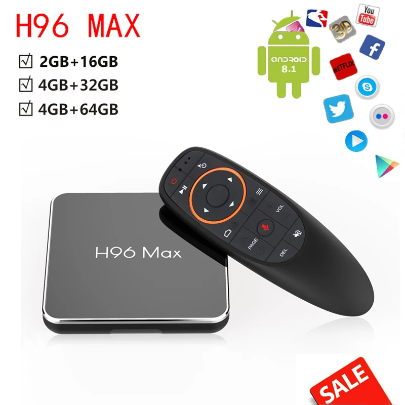 

H96 Max X2 android tv box Amlogic S905x2 h96 max 4GB 64GB 2.4G/5G Wifi H.265 4K smart media player support iptv voice control