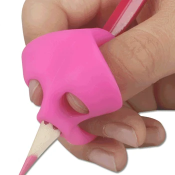 

3pcs Silicone Double Thumb Posture Correction Pen Tool Pencil Help Beginner Writing Student Education