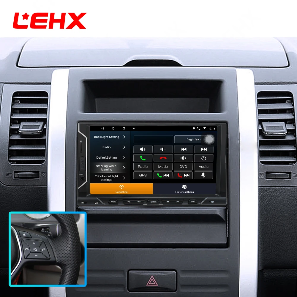 Top LEHX IPS Car Android8.1 Universal 2din Car DVD Octa Core 4G 32G DSP Double DIN Car  Radio Autoradio  For Nissna Toyota 6