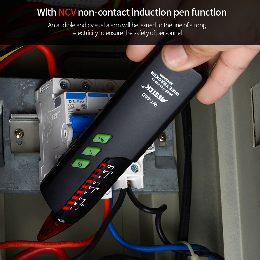 Тестер для телефонного кабеля RJ11 RJ45 Кабельный искатель переносной кабель тестер линии с функцией NCV для техобслуживание сети
