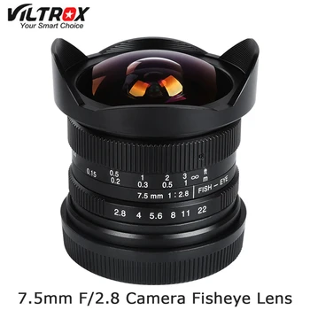 

Viltrox 7.5mm F/2.8 Camera Fisheye Lens 180 Degree Multi-coated for Sony E Mount A6500 A7 II/M4/3 GH4 GH5 / Fuji X-T2 /Canon M10