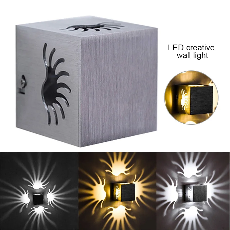 

Hot Modern 3W LED Wall Lamp with Remote Control Hotel Room Corridor Lighting Light Effect Lamp LSK99