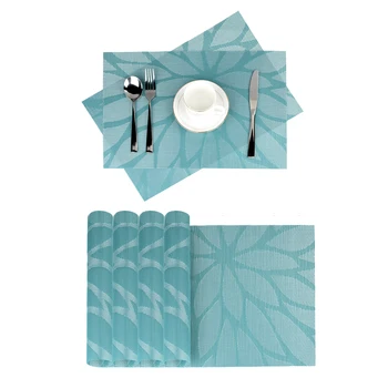 

6Pcs/Set PVC Placemat for Table Mat Pad Drink Wine Coasters Bamboo Placemats Dining Table Place Mat Kitchen & Table Linens