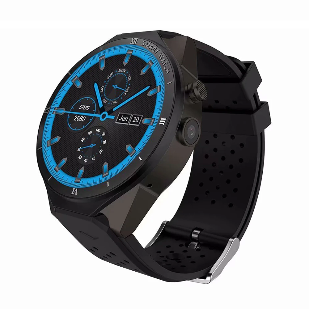 NEW KW88 Pro Android 7.1 3G Smartwatch Phone MTK6580 Quad Core 1GB 16GB Heart Rate Monitor GPS 2MP Camera Smart Watch Men