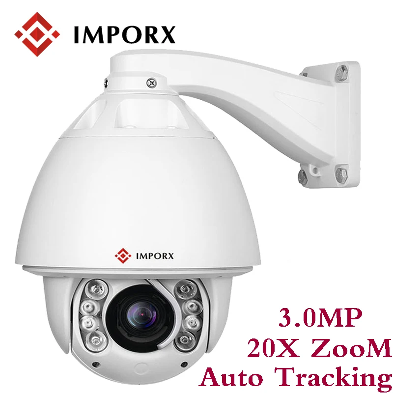 

IMPORX 3.0MP 20X ZOOM Smart Auto Tracking PTZ IP Camera IR P2P Outdoor Home Security Surveillance CCTV Network Speed Dome Camera