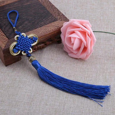 1 Pcs Tassel Chinese Tassel Craft Knot Tassel Pendant Crafts Home Decoration Chinese Characteristics Gift Ornaments Pendant - Цвет: sapphire