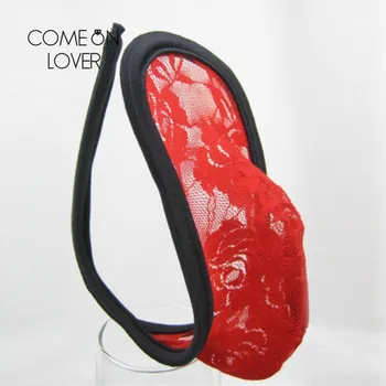 

Comeonlover Lace breathable string homme black red blue white thong men see through string sexy comfortable underwear PML4