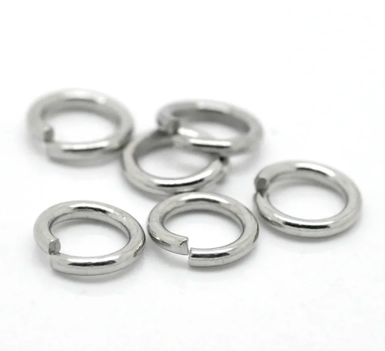 LASPERAL 500 шт открытые кольца из нержавеющей стали для изготовления ювелирных изделий, аксессуары для рукоделия, комплектующие для ювелирных изделий, 7x1,2 мм