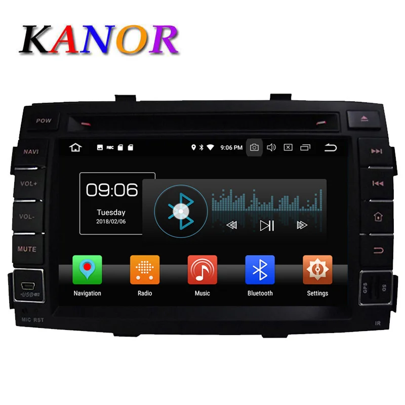 

KANOR Octa Core Android 8.0 RAM 4g 2din Car DVD Player GPS For KIA Sorento 2009 2010 2011 Radio WIFI Bluetooth Map USB Audio