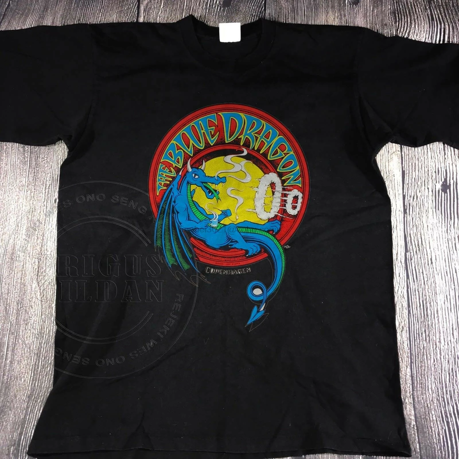 

Power Peralta the Dagon Blue skatebosrf T-shirt tee black (1)