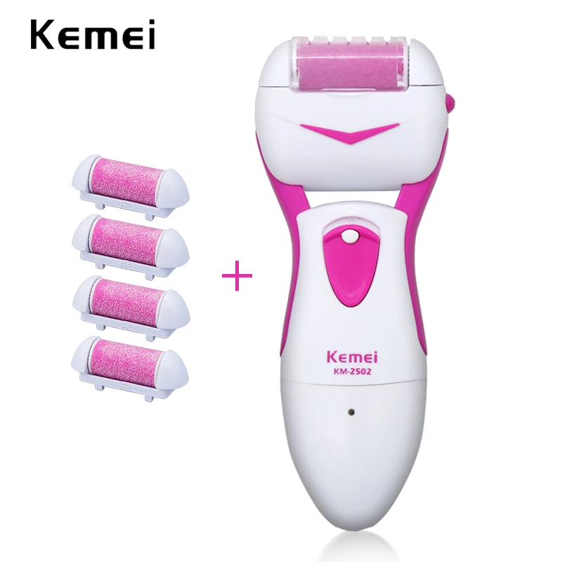 

2018 Kemei electric callus remover Tools Foot Care Tool Pedicure Velvet Smooth Machine Callus Foot file Top Electric Pedicure