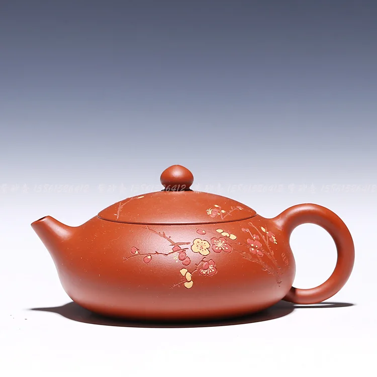 

ONEICE Plum Blossom From The Bitter Cold To - About 200cc Genuine Flat Pot Yixing Teapot