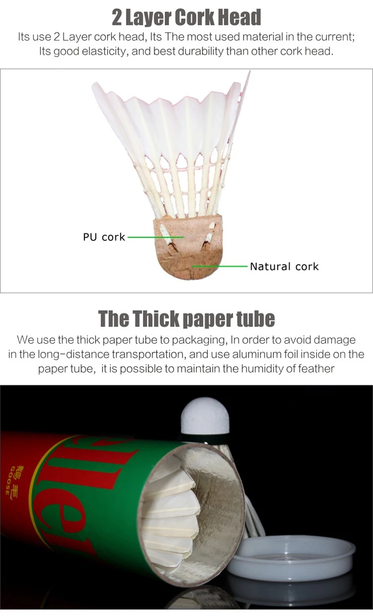 Honkoo Бадминтон Воланы hko-08 класса D Волан из гусиных перьев как ks15 как 9