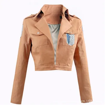 

Japanese Hot Anime Attack on Titan Shingeki no Kyojin Scouting Legion Cosplay High Quality Mikasa Ackerman Uniform Jacket S-3XL