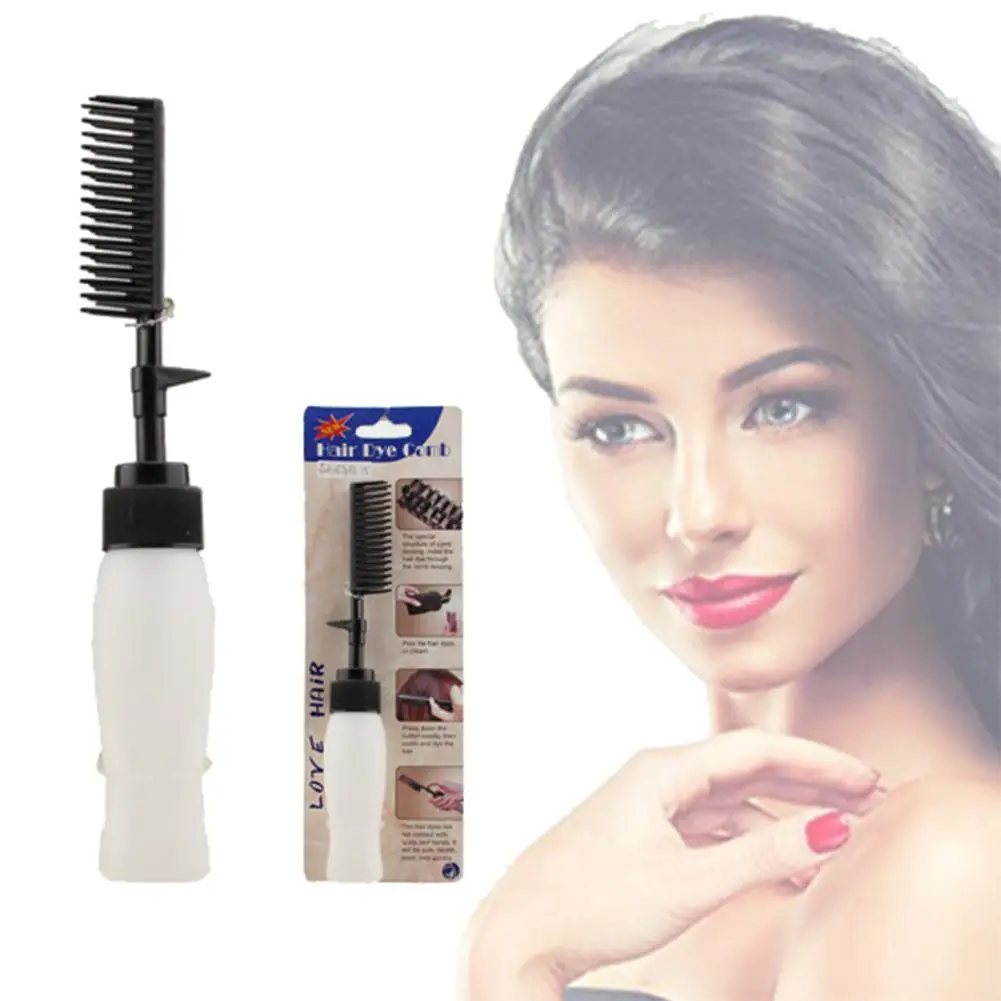 2018 New Empty Hair Dye Bottle with Hairbrush Women men Comb Dispensing