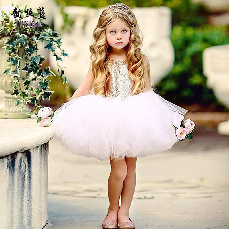 

2019 Baby Girls Tutu Dresses Sequined Purple Red 1 2 Years Birthday Party Outfit Girls Princess Costume for 1 2 to 7 Years 2Q2A