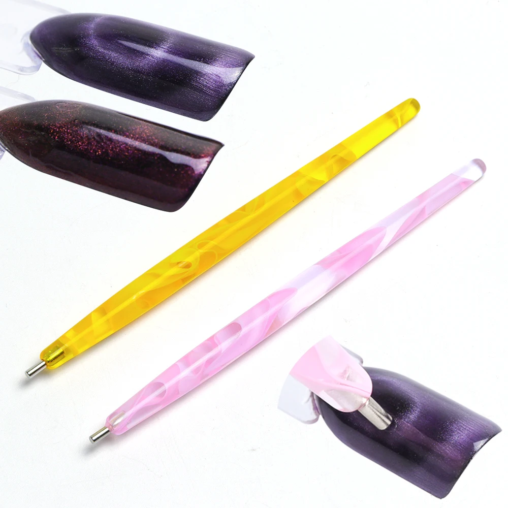 1pcs Magnet Stick Cat Eye Magnetic Pen for 3D Line Strip Effect Nail Gel Polish Drawing Manicure Tool TRA01|Магнитная палочка для