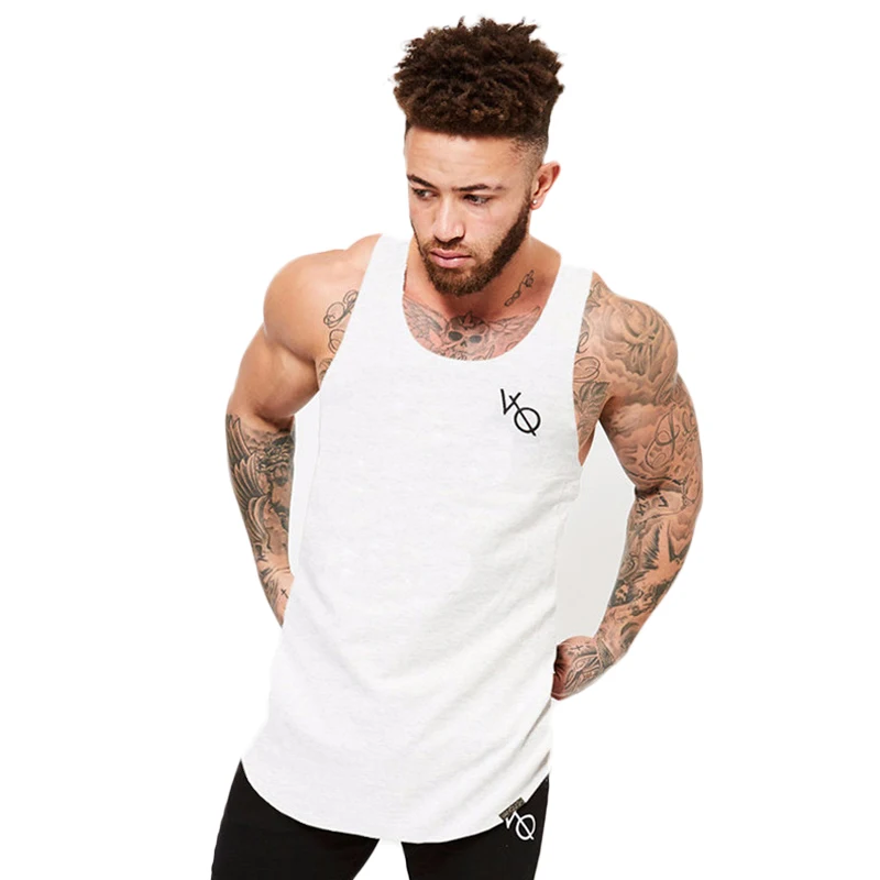 

New2017 Brand Men Tank Top Cotton Men's Tank Top Fitness Stringer Vest T shirts Sleeveless Undershirts Singlets Top Tees Shirt