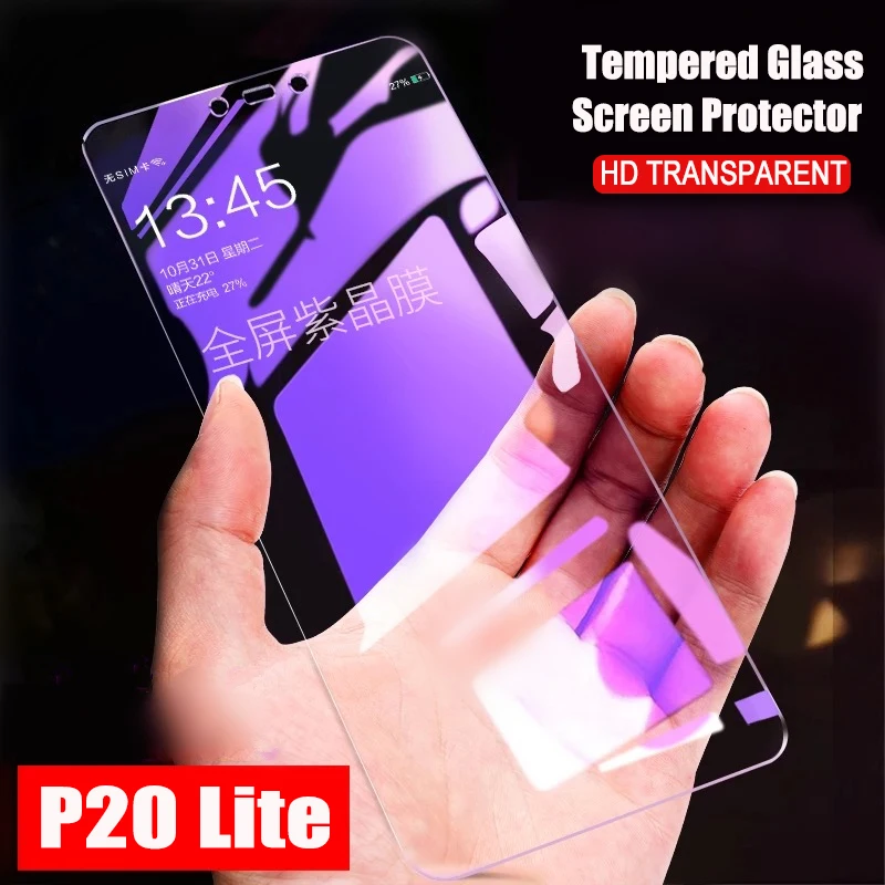 Закаленное стекло для Huawei P20 Lite 2 шт. защита экрана 9H 2.5D от синего света Защитная