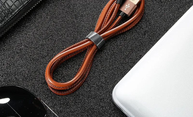 Micro USB кабель 1 м Премиум кожаный плетеный кабель для samsung Xiaomi huawei Android Провода Быстрая зарядка данных кабель для мобильного телефона