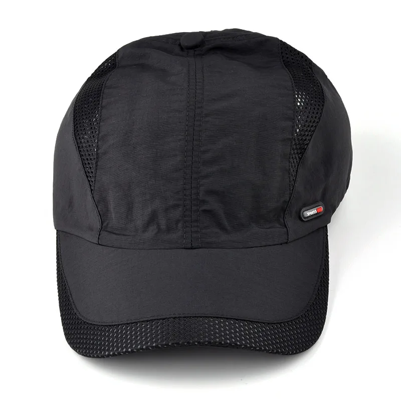 Черный Новые носки унисекс Snapback быстросохнущая pring Лето Женская Солнцезащитная шляпа Для мужчин Bone Обувь с дышащей сеткой Chapeu Повседневное сетки мужские бейсболки - Цвет: Черный